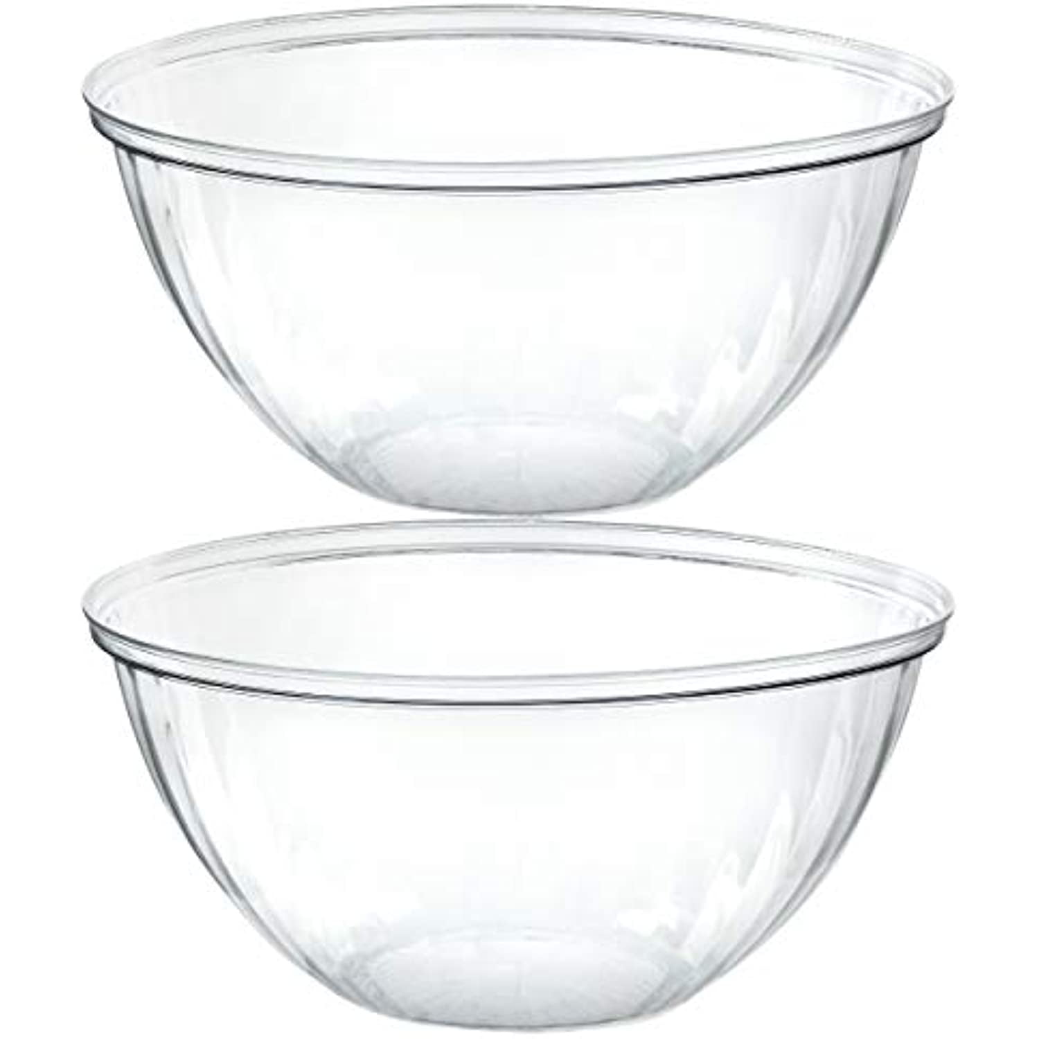 Plasticpro Disposable 48 Ounce Round Crystal Clear Plastic Serving
