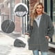thumbnail image 3 of Abrigo de polar de peluche para mujer con cremallera, chaqueta con capucha de gran tamaño, sudadera con capucha de invierno larga, holgada, cálida y esponjosa con bolsillos, 3 of 6