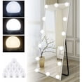 thumbnail image 1 of Kit de luces para espejos de 14 bombillas para tocador de maquillaje, espejo LED Hollywood regulable, lámpara de tocador USB con interruptor y cable, 3 colores y 10 niveles de brillo, iluminación adhe, 1 of 4