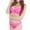 Hot Pink, variant on ALLLIST Bras for Women No Wire Push up Lace Bra And Panty Set Soft Nylon Green Solid T-Shirt Women Bras Size 75D