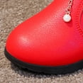 thumbnail image 6 of ZHOGXU Big Kids Girls Boot Non Slip Flat Sole Lace Fashion Breathable Shoes For Daily Wear Red 11-11.5 Years, 6 of 9