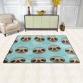 thumbnail image 3 of Coolnut Lightweight Soft Area Rugs 31x20 Inch, Sloth Head Circles Floor Mat Doormat for for Rooms Entrance Hardwood Floor Living Room Nursery Rugs, 3 of 6