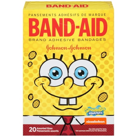 UPC 381370044734 product image for Band-Aid Brand Adhesive Bandages, SpongeBob SquarePants, for Kids, Assorted Size | upcitemdb.com
