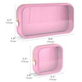 thumbnail image 2 of DODAMOUR Clear Makeup Bag Set of 2, TSA Approved Waterproof Travel Cosmetic Bag, PVC Nylon Portable Makeup Organizer Bags for Women (Pink), 2 of 6