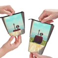 thumbnail image 3 of Xecao Elehpant And A Giraffe Looking At The Sea Print Telescopic Pencil Bag Pen Holder Pop Up Stationery Case Stand-up Retractable Transformer Bag Standing Organizer, 3 of 6