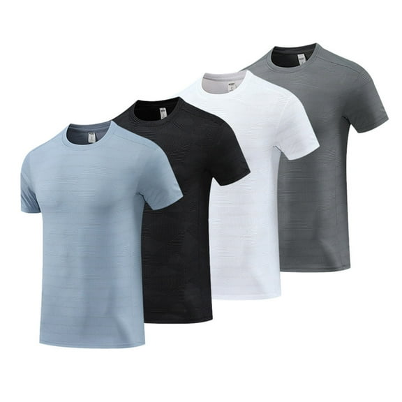 UVEASISHA Athletic Moisture Wicking Shirts for Men Short Sleeve Quick Dry Workout T-Shirts Outdoor Lightweight Gym Running Tops Breathable Casual Training Shirt Black XL