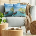 thumbnail image 5 of Ambesonne Nautical Throw Pillow Cover 2 Pack, Boat Maya Bay Thailand, 24", Multicolor, 5 of 7
