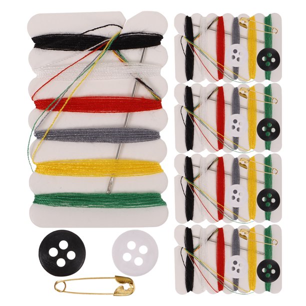 BRIGHTFUFU Kit de costura de 100 paquetes Hilo de coser Hilo de aguja de coser multifuncional portátil Bordado Herramientas de punto de cruz