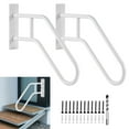 thumbnail image 3 of U-Shaped Wall Mount Handrail Railings, 2-Kit Wall Mounted Stair Railings with Assembly, Anti-Slip Ergonomic Design for Front Door Entryway, 3 of 8