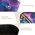 thumbnail image 5 of FORMRS Makeup Bag Travel Cosmetic Organizer for Women Fold Flat Zipper Pouch with Handle, Galaxy Pattern, 5 of 8