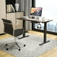 thumbnail image 2 of Costway 48'' Sit Stand Desk Adjustable Standing Workstation w/Crank Handle Black, 2 of 10