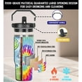 thumbnail image 4 of 30oz Tie Dye Print Tumbler with Handle Flip Straw Tie Dye Print Coffee Mug with Handle Leak Proof Insulated Tumbler Tie Dye Gifts for Women, 4 of 6