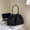 Noir, variante sur Grand Sac Fourre-Tout Polyvalent en Nylon pour le Travail et les Voyages Prolongés avec Bandoulière Classique et Poignées de Transport Faciles