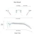 thumbnail image 3 of LifeArt Blue Light Blocking Glasses, Computer Reading Glasses, Anti Blue Rays, Reduce Eyestrain,Stylish for Men and Women(Pink,+0.50 Magnification), 3 of 5