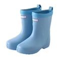 thumbnail image 4 of Angala Boys Rain Boots Mid Calf Solid Waterproof Lightweight Non- Outdoor Dailywear Rain Boots For Boys Size 5-5.5 Years Blue, 4 of 5