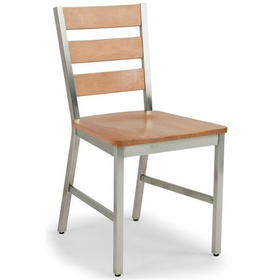 Bowery Hill Modern Brown Wood Dining Chair (Set of 2)