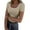 Beige, variant on Seductiva Women's T-Shirts Short Sleeve Summer Tops Women's Short Sleeve Scoop Neck Ribbed Knit Fitted Casual Tops Tee Summer Slim Basic Shirts Casual Summer Tops Trendy Solid Loose Fit Tshirt