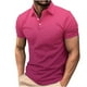 thumbnail image 1 of Camisetas de Manga Corta de los Hombres Casual Gradiente Solapa Botón Arriba Camiseta, Top Ligero para el Hogar, Uso Diario Y Cómodo, 1 of 5
