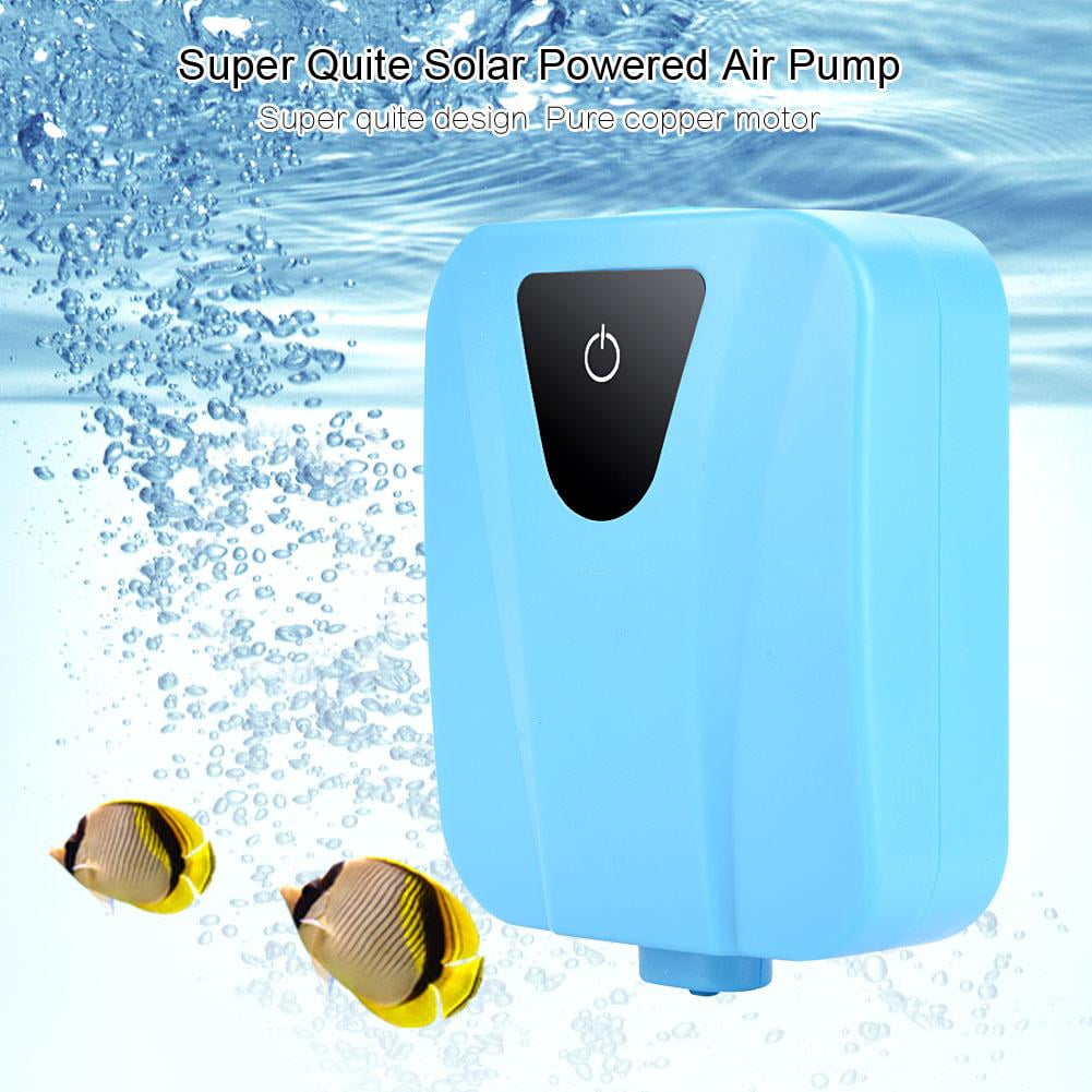 WALFRONT Solar Powered Waterproof Oxygenator Aerator Air Pump Oxygen for Outdoor Pool Pond