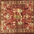 thumbnail image 1 of Ahgly Company Indoor Square Animal Brown Traditional Area Rugs, 3' Square, 1 of 4