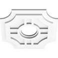 thumbnail image 2 of Ekena Millwork CMP30HS-04000 30 Po OD x 4 Po ID Carré Haus Architecture Grade PVC Contemporain Plafond Médaillon, 2 of 7