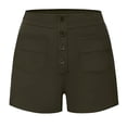 thumbnail image 4 of WAYUTE Shorts for Women Cargo Shorts Button Down Solid Color Fashion Stretchy Casual Loose Comfortable Shorts with Pocket, 4 of 4