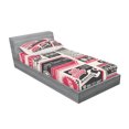 thumbnail image 2 of Ambesonne Retro Fitted Sheet & Pillow Sham Set, News Magazine Design, Twinxl, Pink Beige Grey Teal, 2 of 2