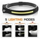 thumbnail image 2 of Linterna frontal recargable potente, linterna frontal LED impermeable Ipx4, 2 of 5