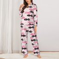 thumbnail image 2 of Sikiie pink fish hearts Pajamas Set Long Sleeve Sleepwear Womens Button Down Nightwear Pj Sets-XX-Large, 2 of 7