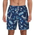 thumbnail image 3 of Uemuo Blue Bus Pattern Mens Swim Trunks Quick Dry Board Shorts with Mesh Lining, Stretch Beach Shorts Quick Dry No-Chafing Board Shorts-Medium, 3 of 9