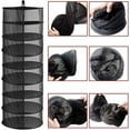thumbnail image 4 of Red de secado plegable para colgar, malla de 8 niveles, cesta de secado de 8 capas con gancho, rejilla de secado grande para carpa, césped, plantas, ropa, diámetro 60, 4 of 5
