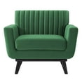 thumbnail image 5 of Tufted Armchair Accent Chair, Velvet, Green, Modern Contemporary Urban Design, Living Lounge Room Hotel Lobby Hospitality, 5 of 7