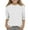 White, variant on Girls Blouses Size 10-12 Girls Crewneck Tops Girls 3/4 Sleeve Shirt Solid Color Shirts for Teen Girls Eyelet Shirt Plus Size