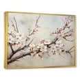 thumbnail image 2 of Designart "Simplistic Taupe Cherry Blossom II" Cherry Blossom Floater Framed Wall Art Prints, 2 of 5