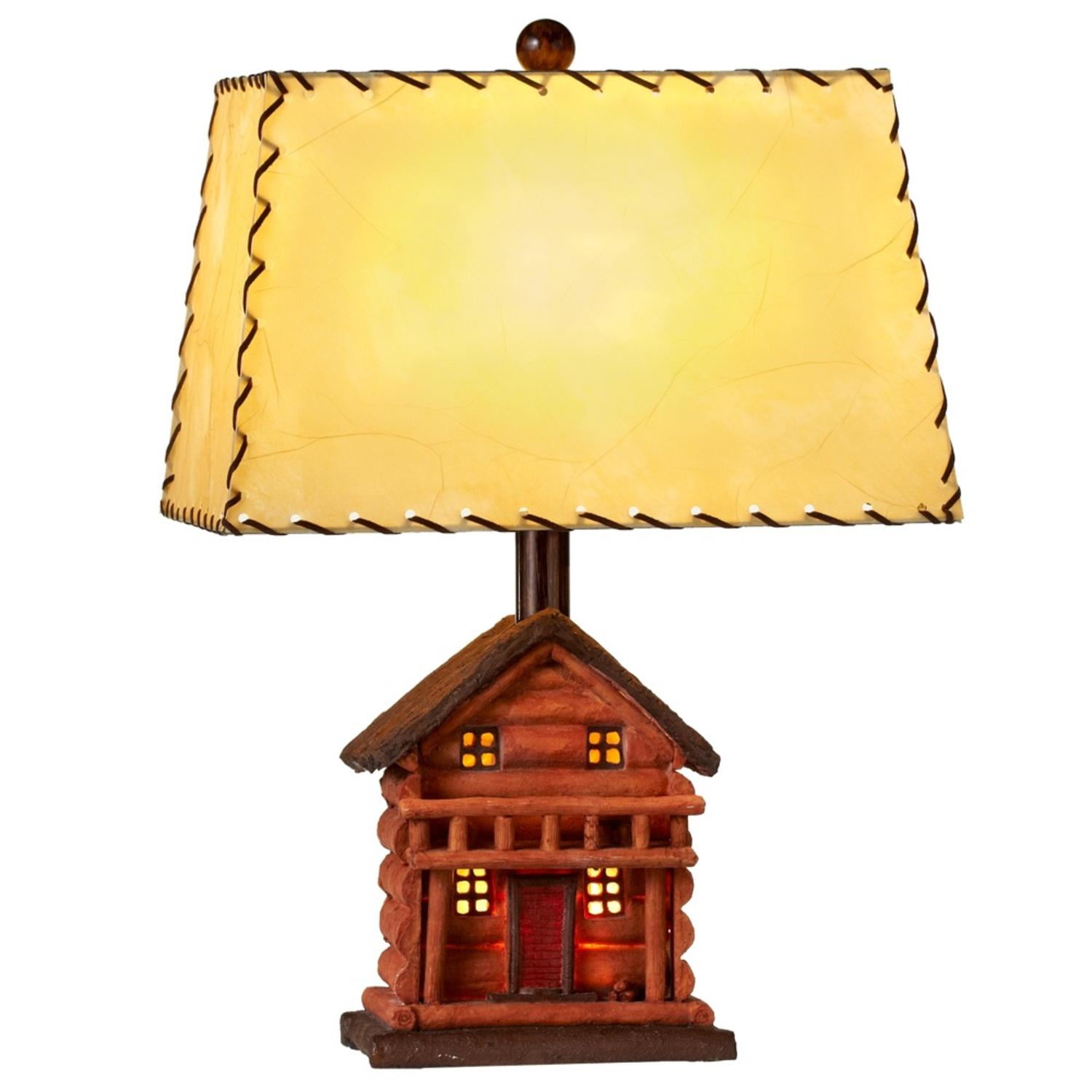 log cabin table lamps