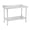 With backrest, variant on Kicctian Commercial Stainless Steel Prep Table 30x24x35 in – Heavy Duty Worktable with Backsplash, Undershelf, Curved Edge, 4 Casters – Mobile, With Casters,Backrest, Curved Edge