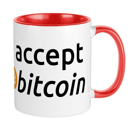 

CafePress - I Accept Bitcoin Mugs - Ceramic Coffee Tea Novelty Mug Cup 11 oz
