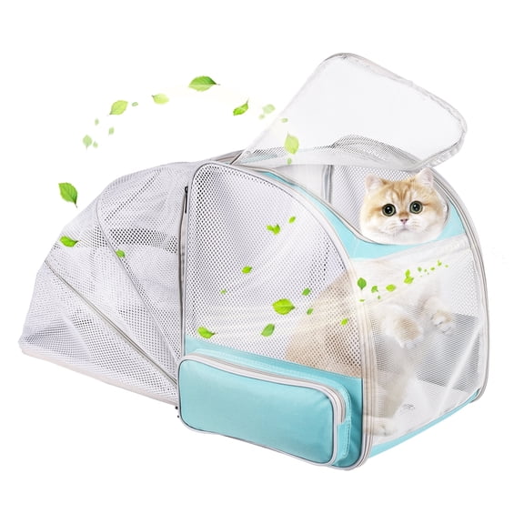 Back Expandable Pet Carrier Backpack for Cats, Small Puppies,Fully Ventilated Mesh, Most Airline Approved, Designed for Travel, Hiking, Walking & Outdoor Use