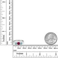 thumbnail image 6 of Gem Stone King 14K White Gold Red Created Ruby & Blue Zircon 3-Stone Engagement Ring | 1.60 Cttw | Round 5MM and 4MM | Three Stone Wedding Anniversary Promise Ring for Women (Size 8), 6 of 6