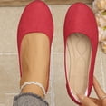 thumbnail image 5 of ZunFeo Comfortable Flats for Women Velvet Slip On Ballet Shoes Casual Red Round Toe Padded Flats for Everyday Wear Sizes 5.5-9.5,Size 5.5, 5 of 5