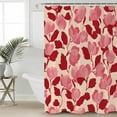thumbnail image 2 of 72x78 Inch Shower Curtain Red Pink Floral Spring Bathroom Decor Waterproof Fabric Bathtub Bath Curtains Decorative Blooming Botanical Garden Extra Long Shower Curtain Set with Hooks, 2 of 6