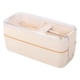 thumbnail image 1 of Wheatss Straw Lunch Box Transparent Lid Double Layer Plastic Lunch Boxes, 1 of 2