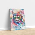 thumbnail image 3 of Hippie Manx Portrait Watercolor Tie-Dye Vintage Styles Vertical Matte Canvas Poster Cat Lover Kitten Owner Gifts Wall Art Home Decor - 00014, 3 of 5