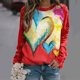 thumbnail image 2 of Mujeres Valentine Tops Sudadera con cuello redondo Jersey ligero Blusa cómoda Pompotops gfhjh18302, 2 of 6