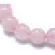 thumbnail image 2 of 1 pulsera elástica de rosa natural con cuentas de cuarzo y piedras preciosas de 8 mm, redonda y teñida, para mujeres y hombres, regalo de cumpleaños., 2 of 2