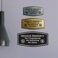 thumbnail image 4 of (3 pack) Fancy Private Property No Trespassing No Soliciting No Sales Sign (Navy Blue / White) - Small, 4 of 6