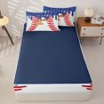 thumbnail image 4 of Homewish Boys Ball Games Zipper Twin Comforter Sets with Fitted Sheet and 2 Pillowcases,Ice Cream Baseball P Alphabet Zipper Bedding Set For Kids Teens,Navy Blue Reversible,4 Pieces, 4 of 7