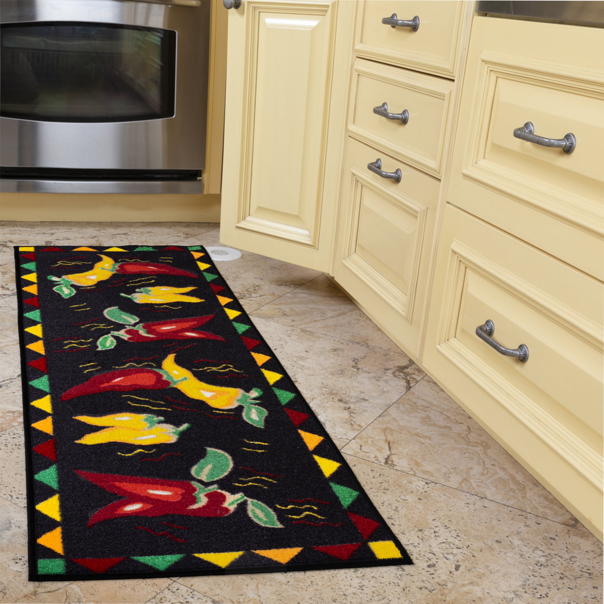 nonskid EXTRA LONG KITCHEN RUG RUNNER 20" x 48" HERBS & SPICES 
