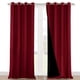 thumbnail image 1 of Cortinas NICETOWN 100% opacas con forro negro de 130 x 300 cm, color burdeos, 1 of 8