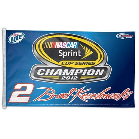 Brad Keselowski 2012 Sprint Cup Champion On Track 3x5 Flag